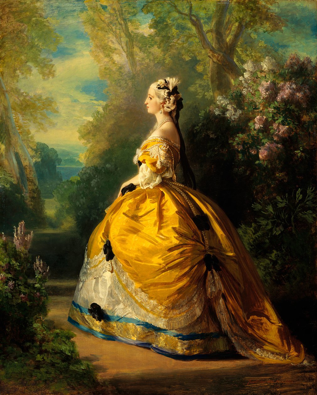 Keisarinna Eugénie Eugénie de Montijo, 1826-1920, Teban kreivitär, 1854. tekijältä Franz Xaver Winterhalter