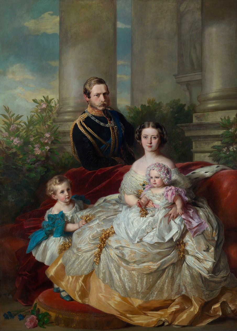 Kruununprinssi ja kruununprinsessa Fredrik Vilhelmin perhe Preussista tekijältä Franz Xaver Winterhalter