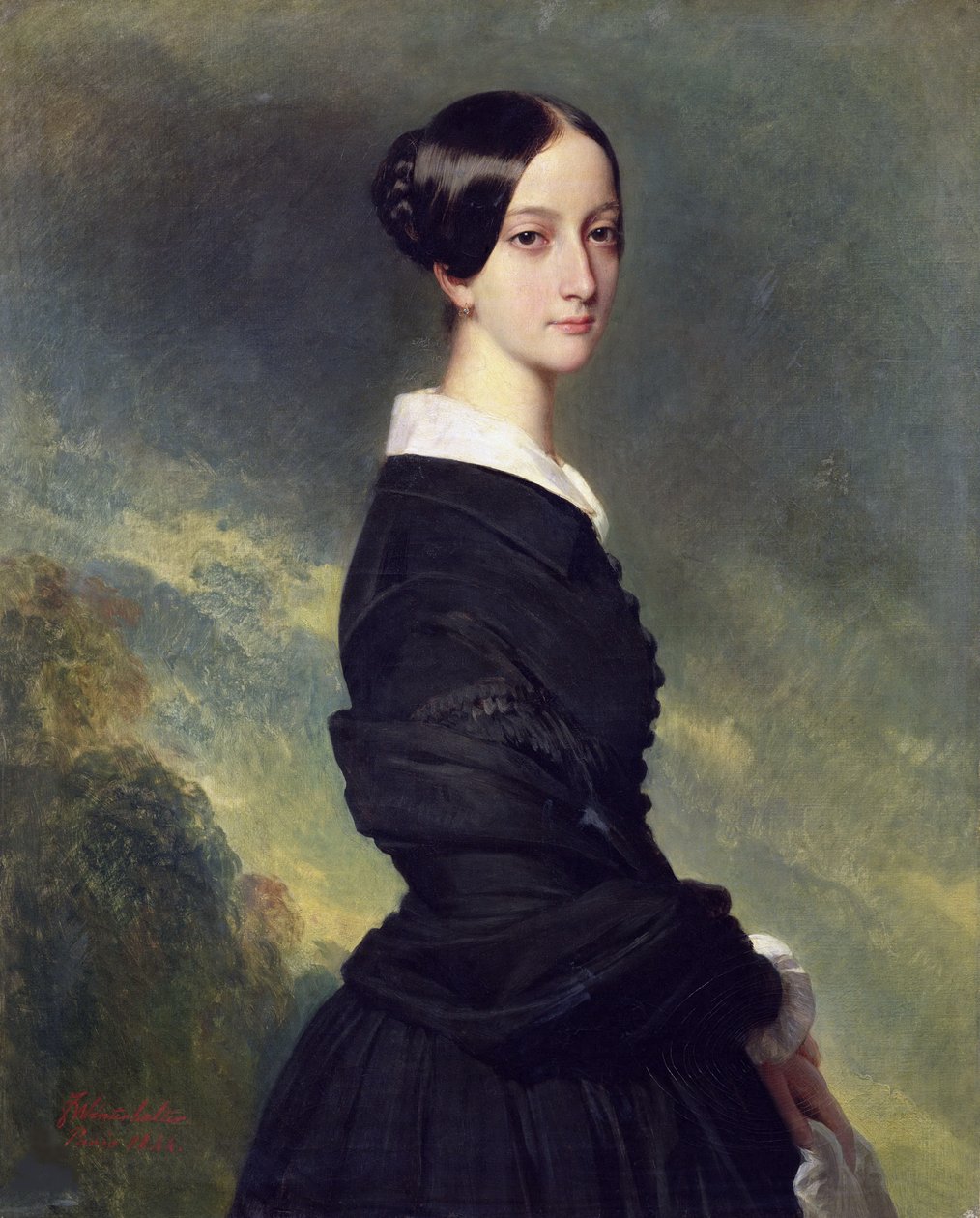Brasilian prinsessa Franciscan muotokuva 1824-1898, 1844. tekijältä Franz Xaver Winterhalter