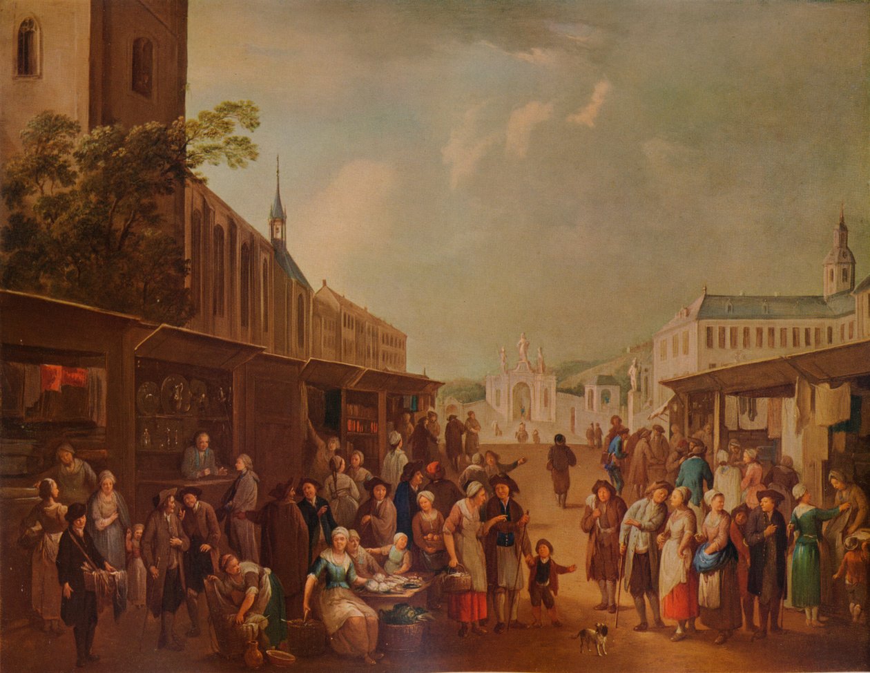 Street Scene, c1720, 1938 tekijältä Franz de Paula Ferg