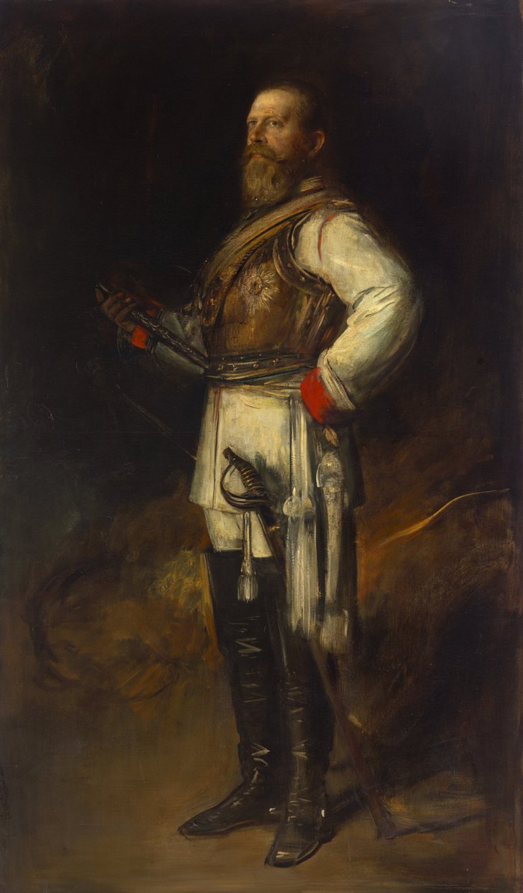 Friedrich Wilhelm Preussin kruununprinssi, hahmona Friedrich III. Saksan keisari tekijältä Franz von Lenbach