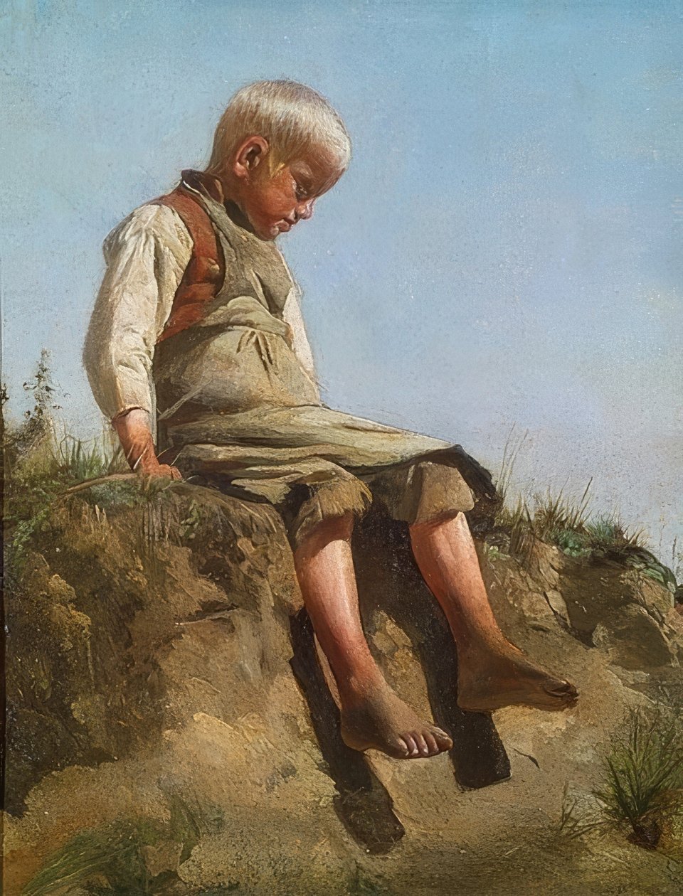 Poika auringossa. 1860 tekijältä Franz von Lenbach