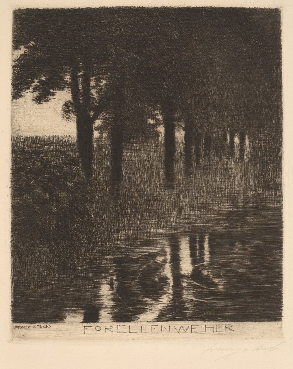 Taimen lampi tekijältä Franz von Stuck