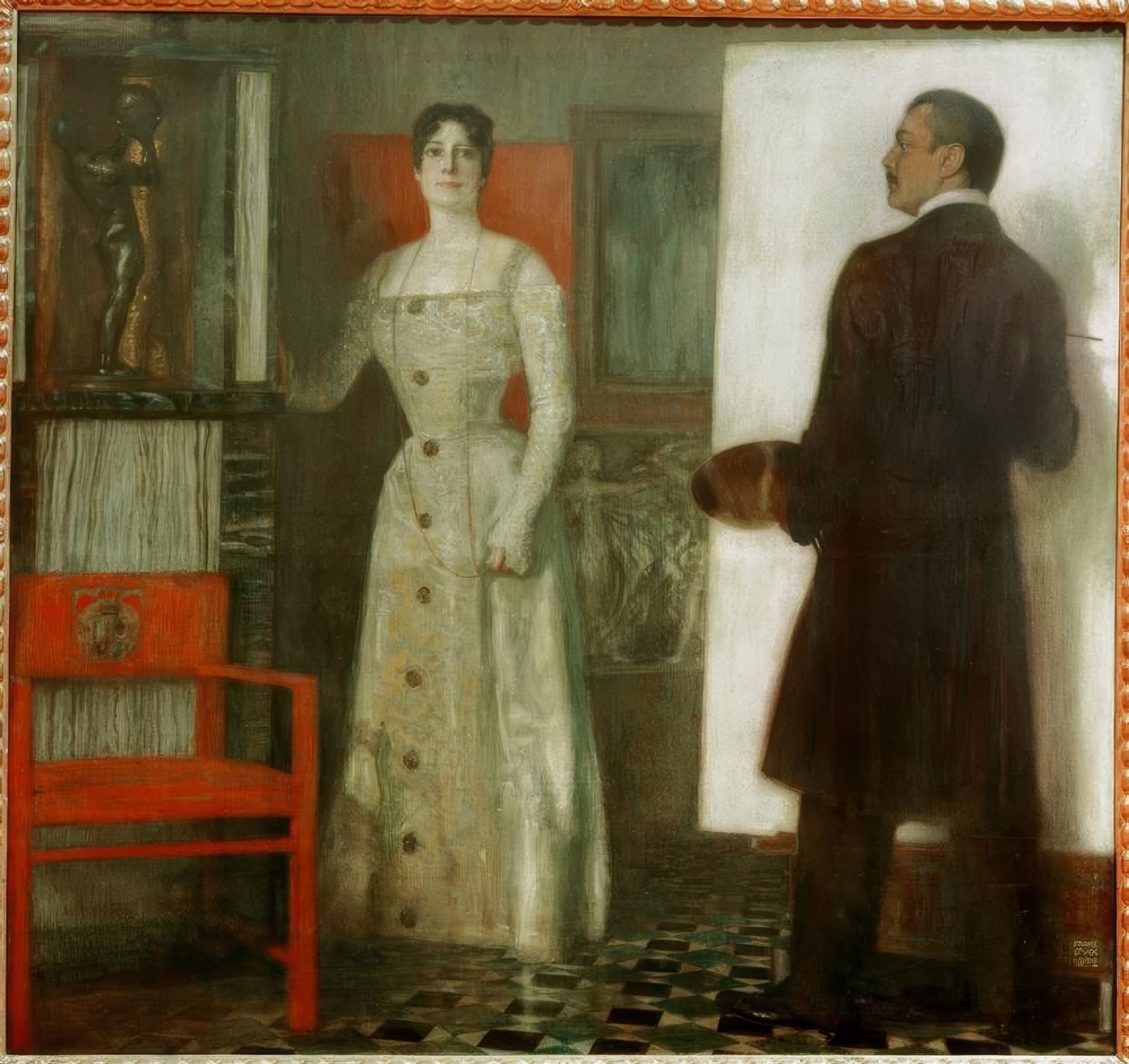 Franz und Mary Stuck in Atelier tekijältä Franz von Stuck
