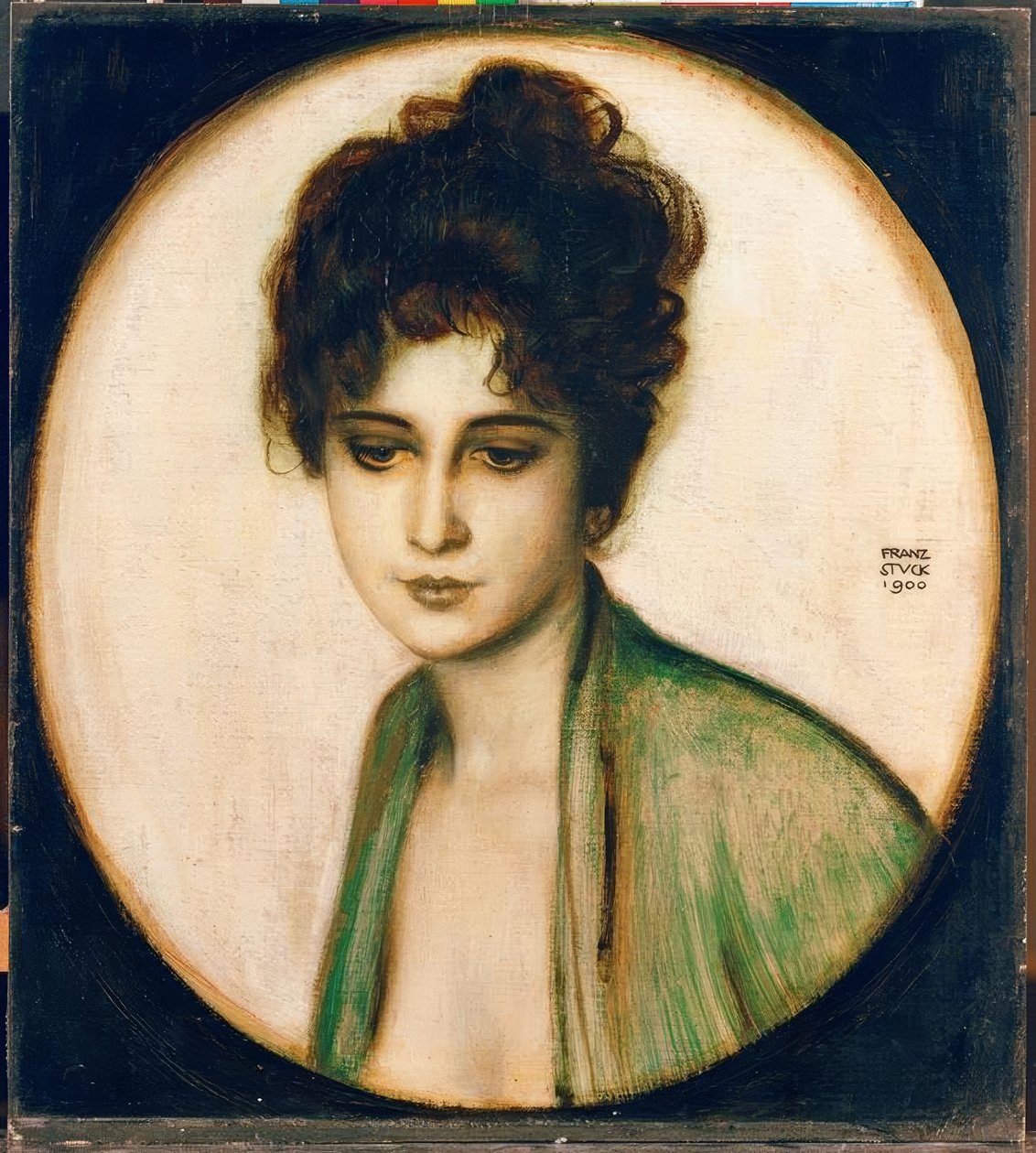 Franz von Stuck, Bildnis Frau Feez / Gemälde, 1900 tekijältä Franz von Stuck