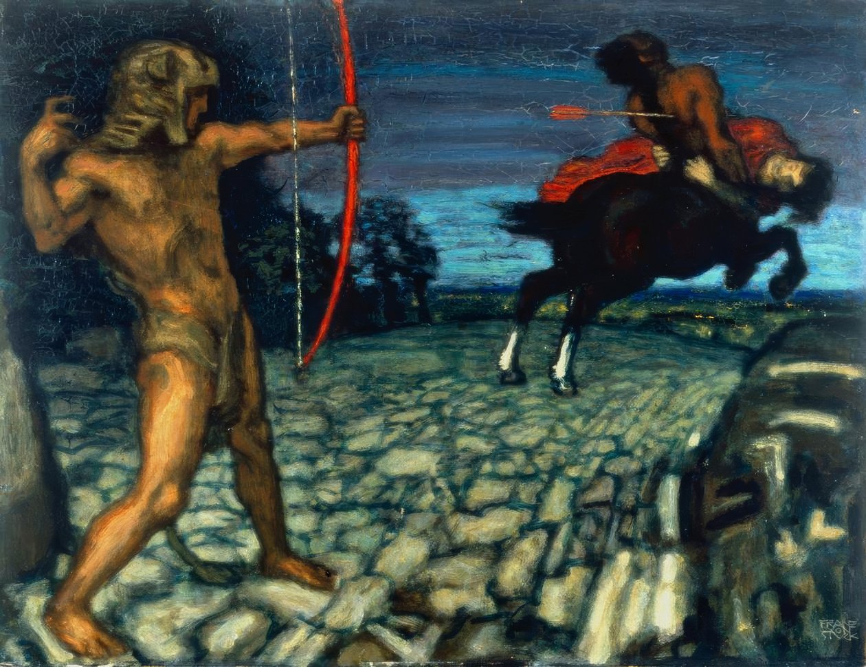 Hercules ja Nessus tekijältä Franz von Stuck