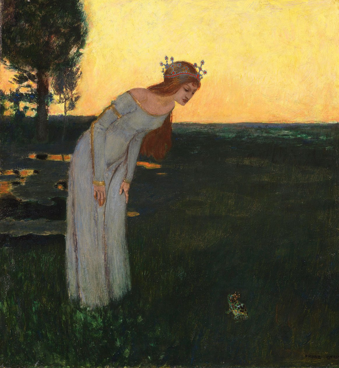 Olipa kerran - Olipa kerran, Stuck, Franz, Ritter von (1863-1928). öljy puulle tekijältä Franz von Stuck
