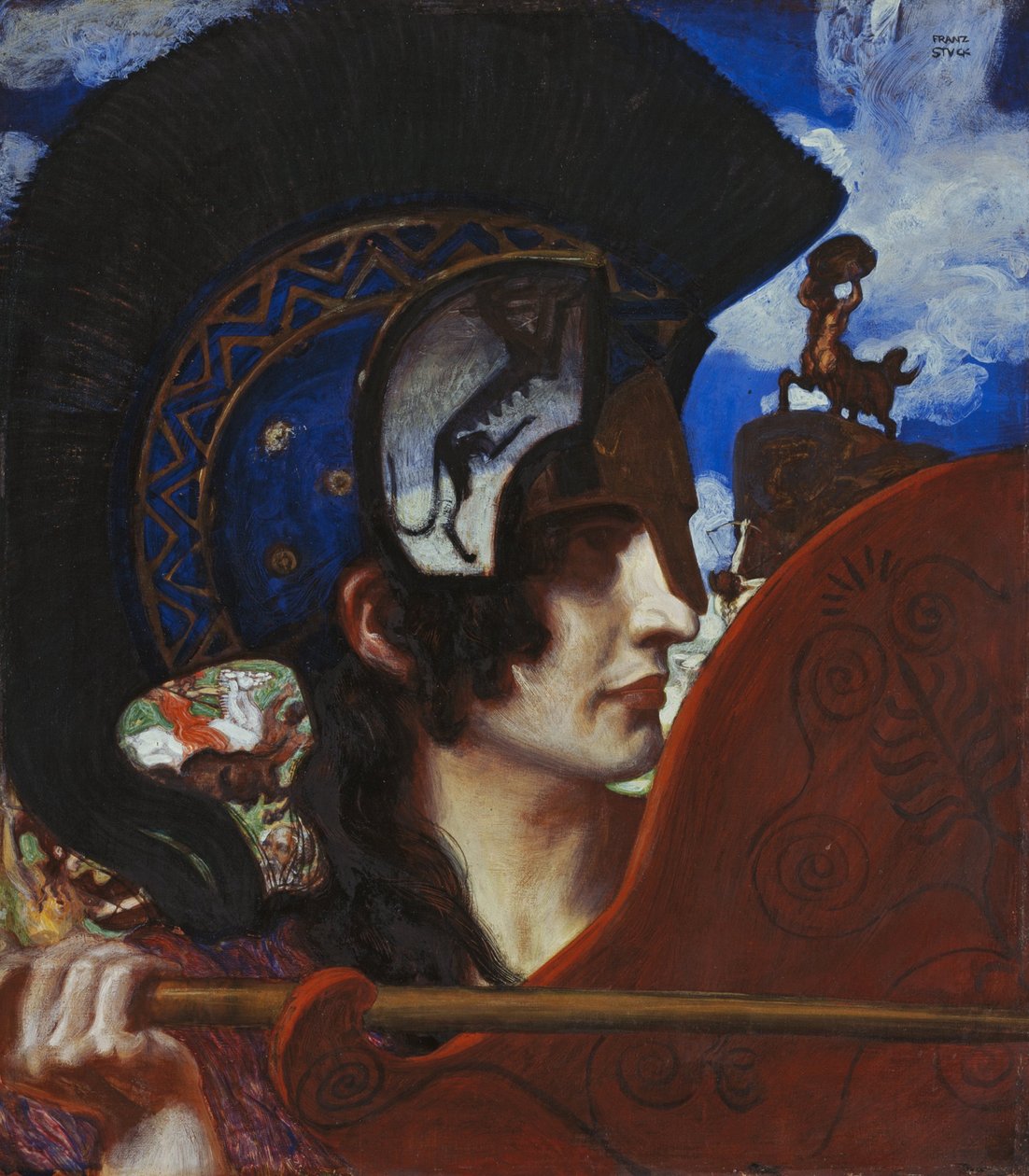 Taistelee Amazonia vastaan tekijältä Franz von Stuck