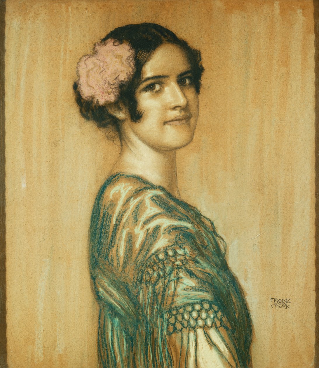 Taiteilijan tyttären Marian muotokuva espanjalaisena naisena, tekijältä Franz von Stuck