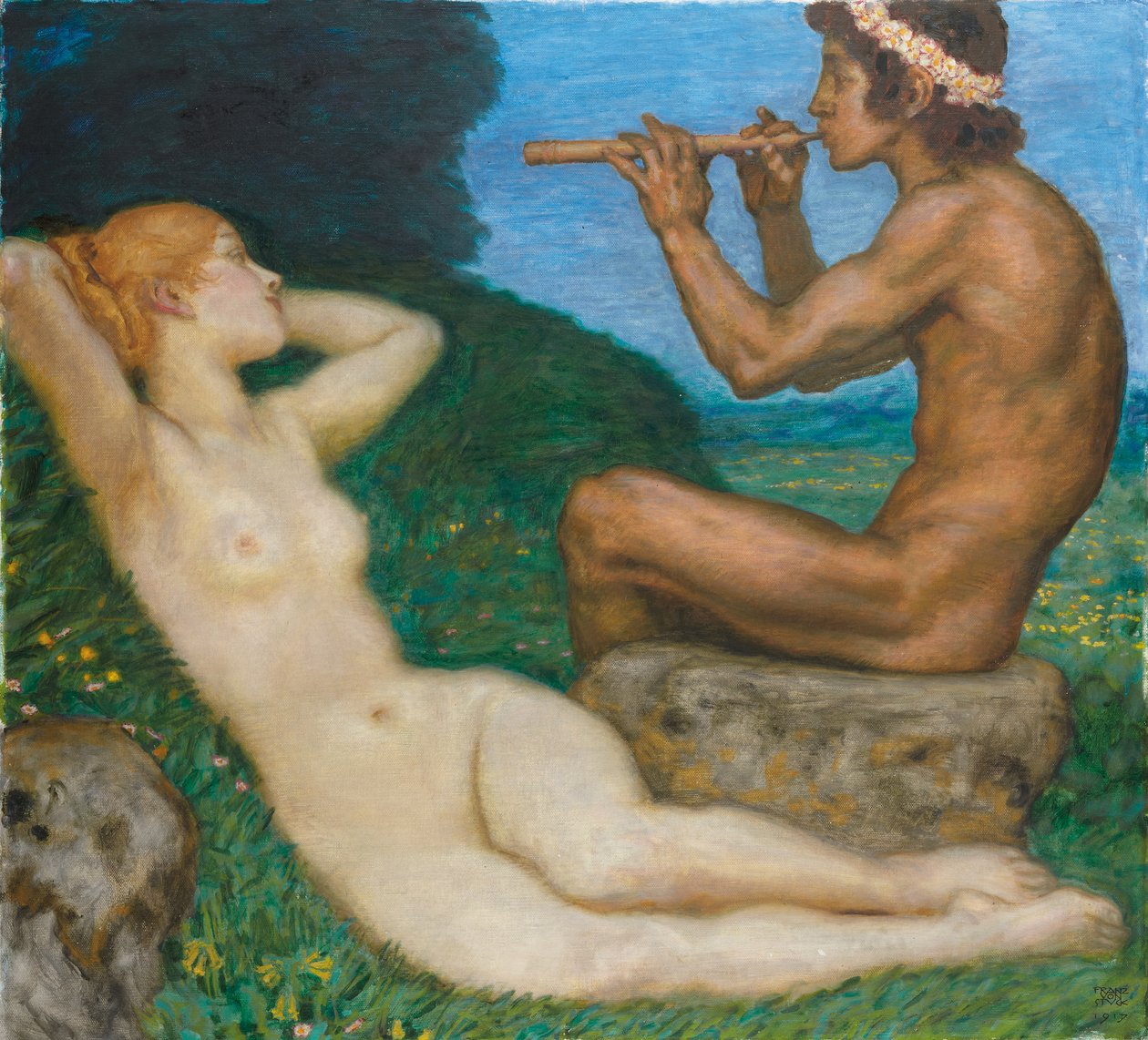 Kevät rakkaus; Liebesfr?hling, 1917 tekijältä Franz von Stuck