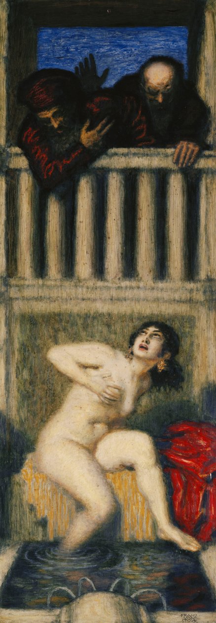 Susanna ja kaksi vanhaa miestä; Susanna ja kaksi vanhaa, tekijältä Franz von Stuck