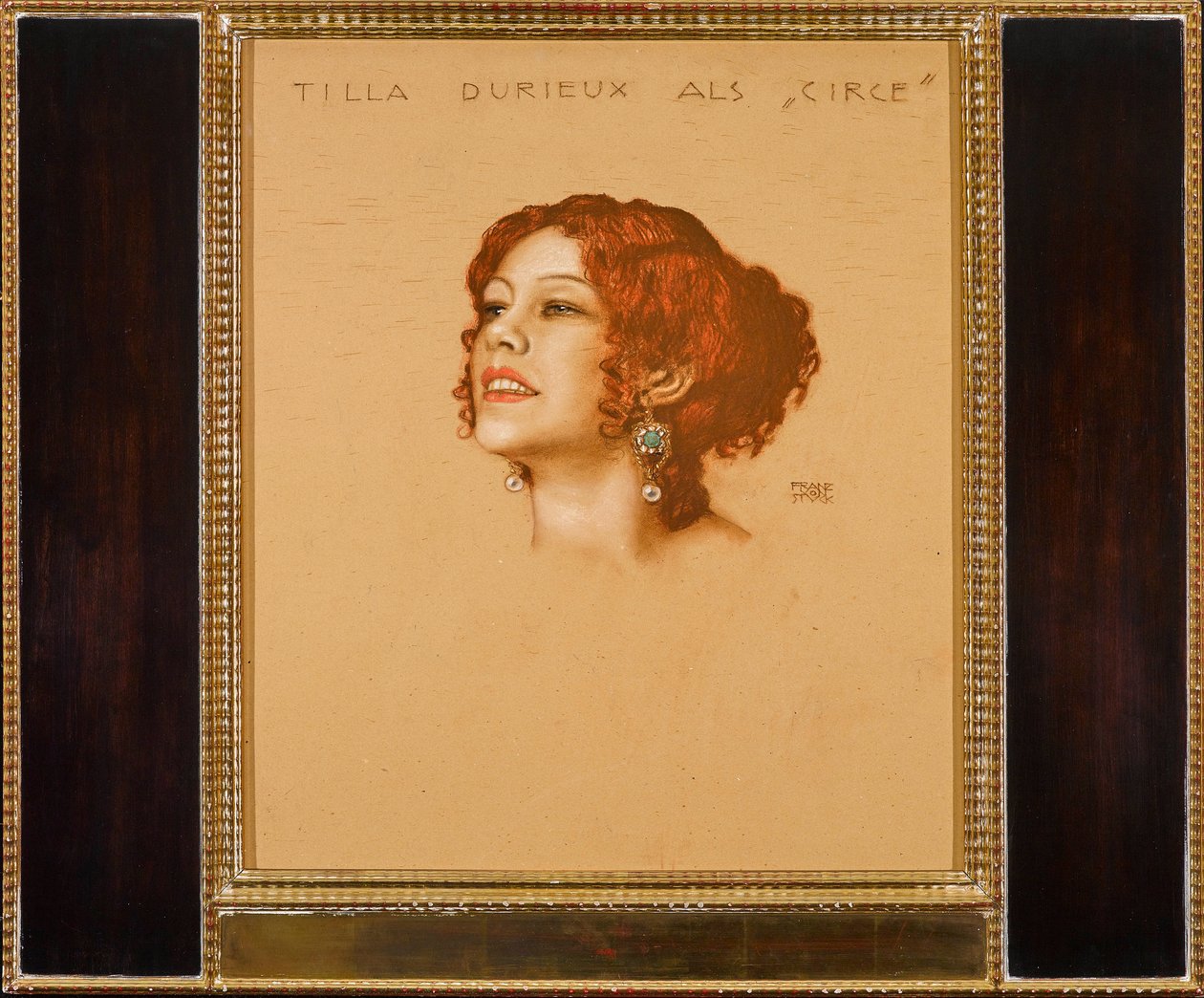 Tilla Durieux (1880-1971) hahmona Circe - Franz-Ritter (Franz Ritter) von Stuck (1863-1928). Pastelli pahville tekijältä Franz von Stuck