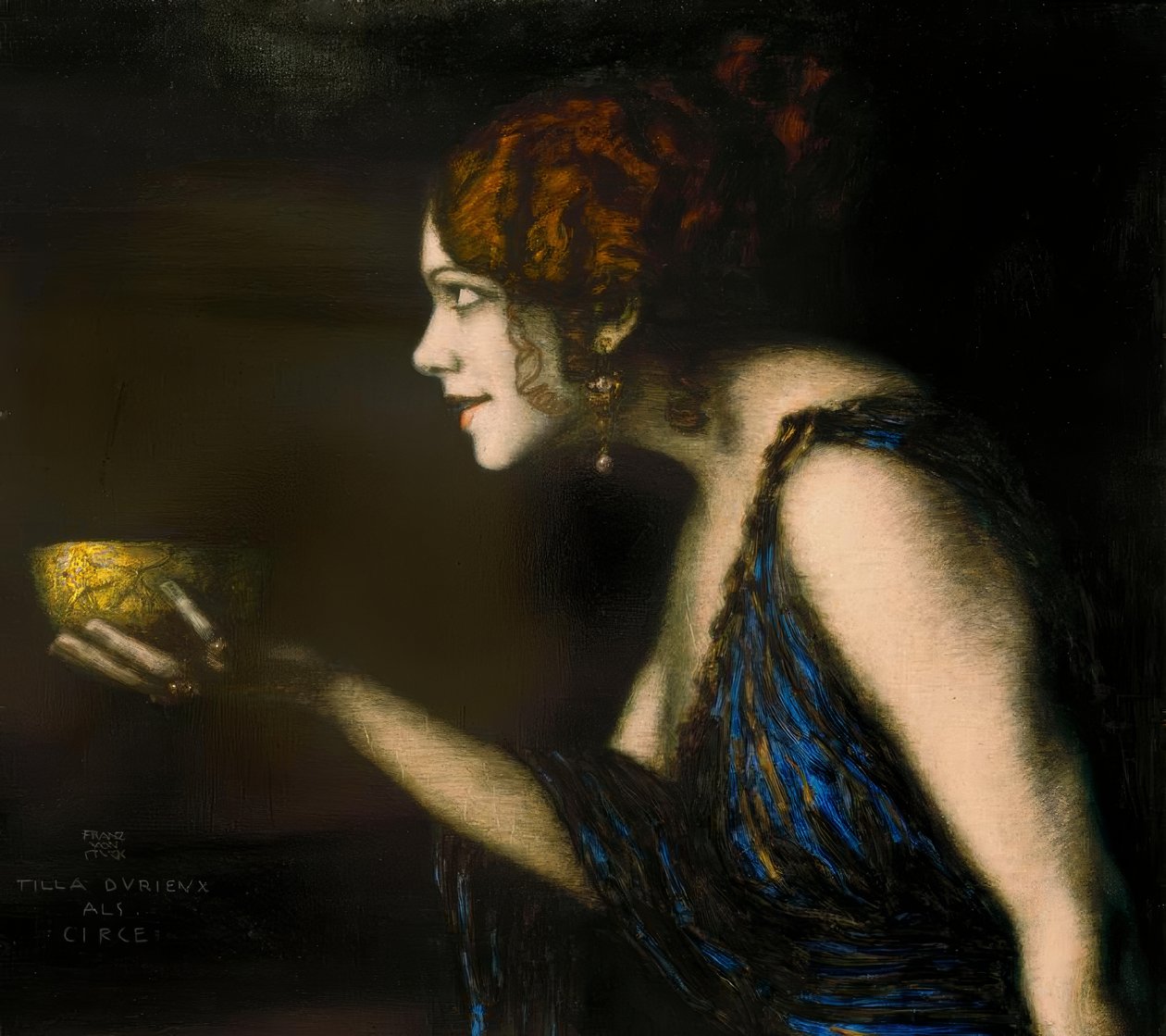 Tilla Durieux als Circe / F. v. Stuck tekijältä Franz von Stuck