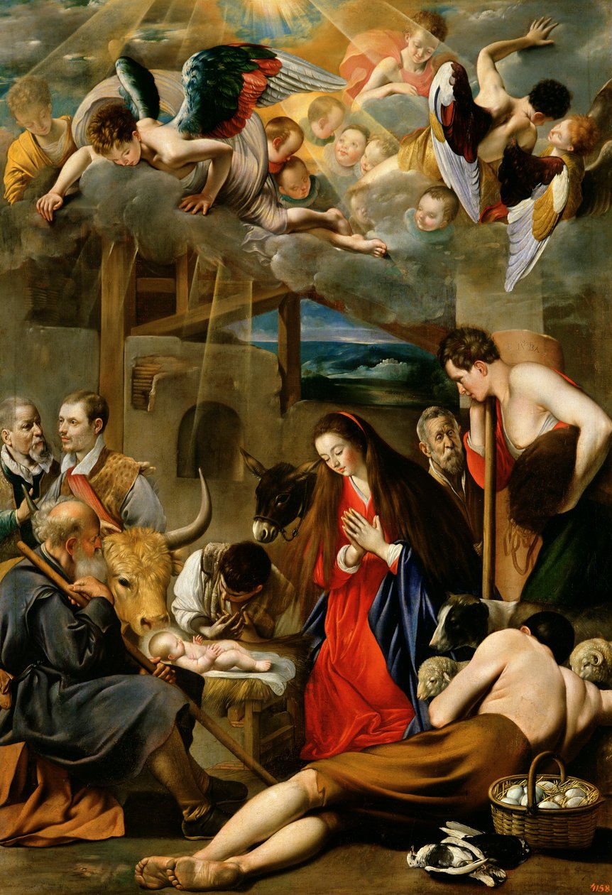Paimenten palvonta, n. 1613 tekijältä Juan Bautista Maíno