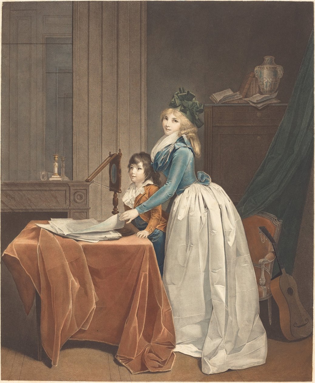 Optinen katseluohjelma, n. 1793 (etsaus ja pesu) tekijältä Fréderic Cazenave