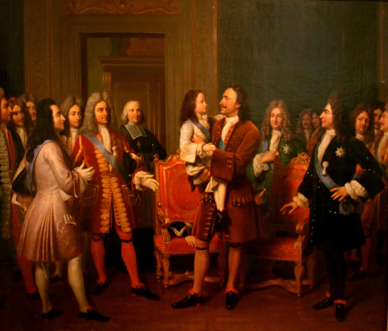 Louis Hersent - Venäjän Pietari I ja Ranskan Ludvig XV. tekijältä Frédéric Bazille