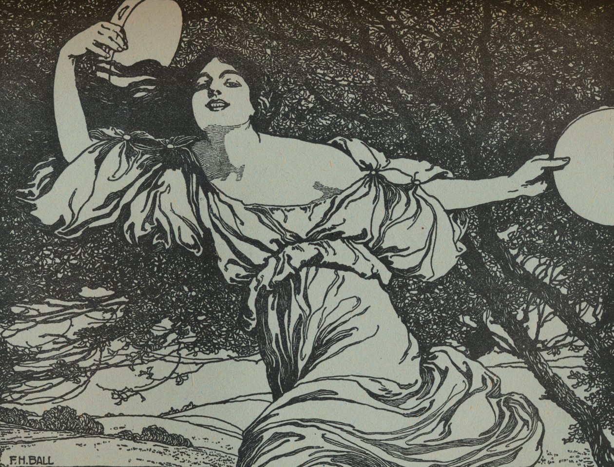 Bacchante, 1900-luku 1914-1915 tekijältä Fred Hammersley Ball