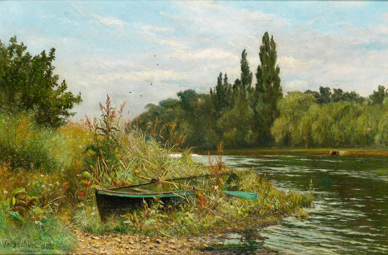 Hiljainen paikka Thames-joen varrella, 1882 tekijältä Fred Hines