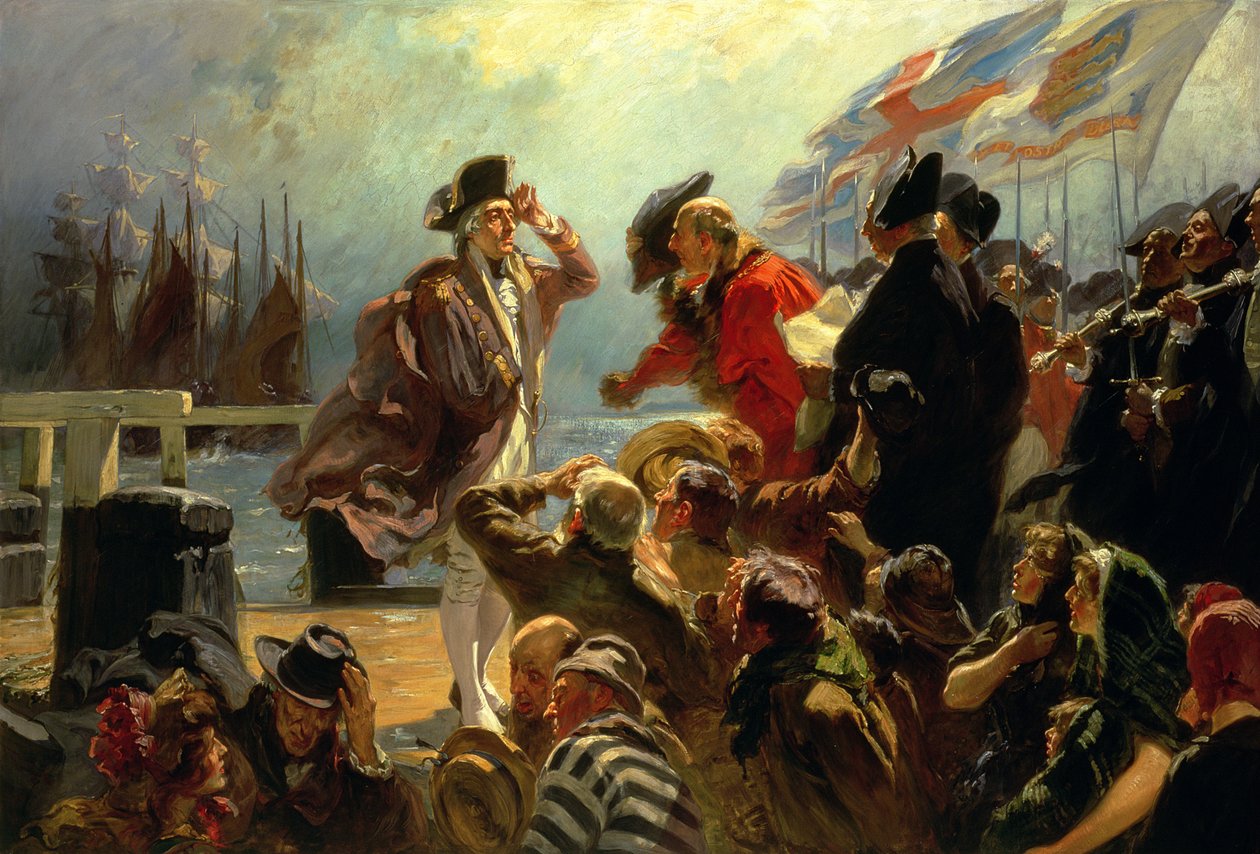 The Return of Nelson, the Hero, n. 1909 (öljy kankaalle) tekijältä Fred Roe