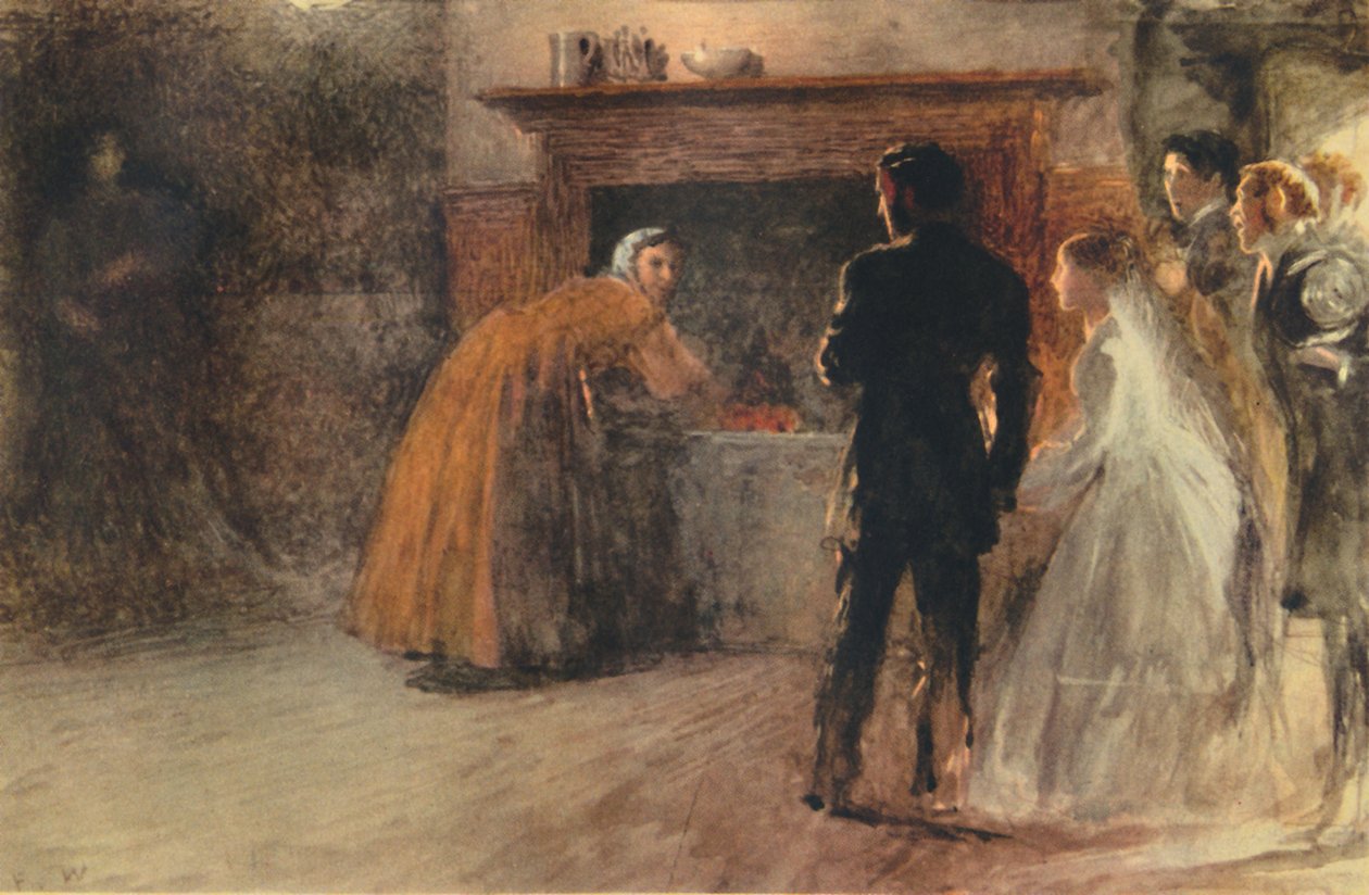 Vierailu hullun naisen luo keskeytyneen avioliiton jälkeen, c1870, 1942. tekijältä Fred Walker