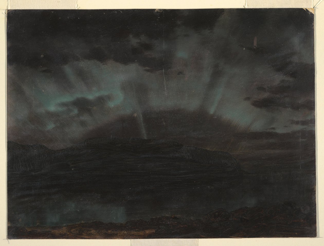 Aurora Borealis, Mt. Desert Island, Bar Harborista, Maine, syyskuu 1860 tekijältä Frederic Edwin Church
