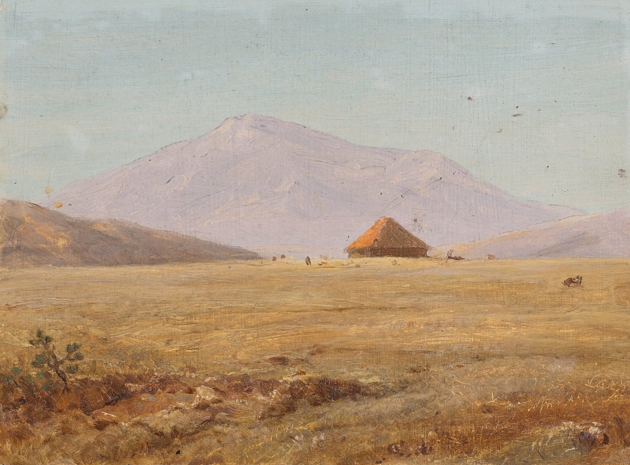 Ecuador, vuoristomaisema mökillä tekijältä Frederic Edwin Church
