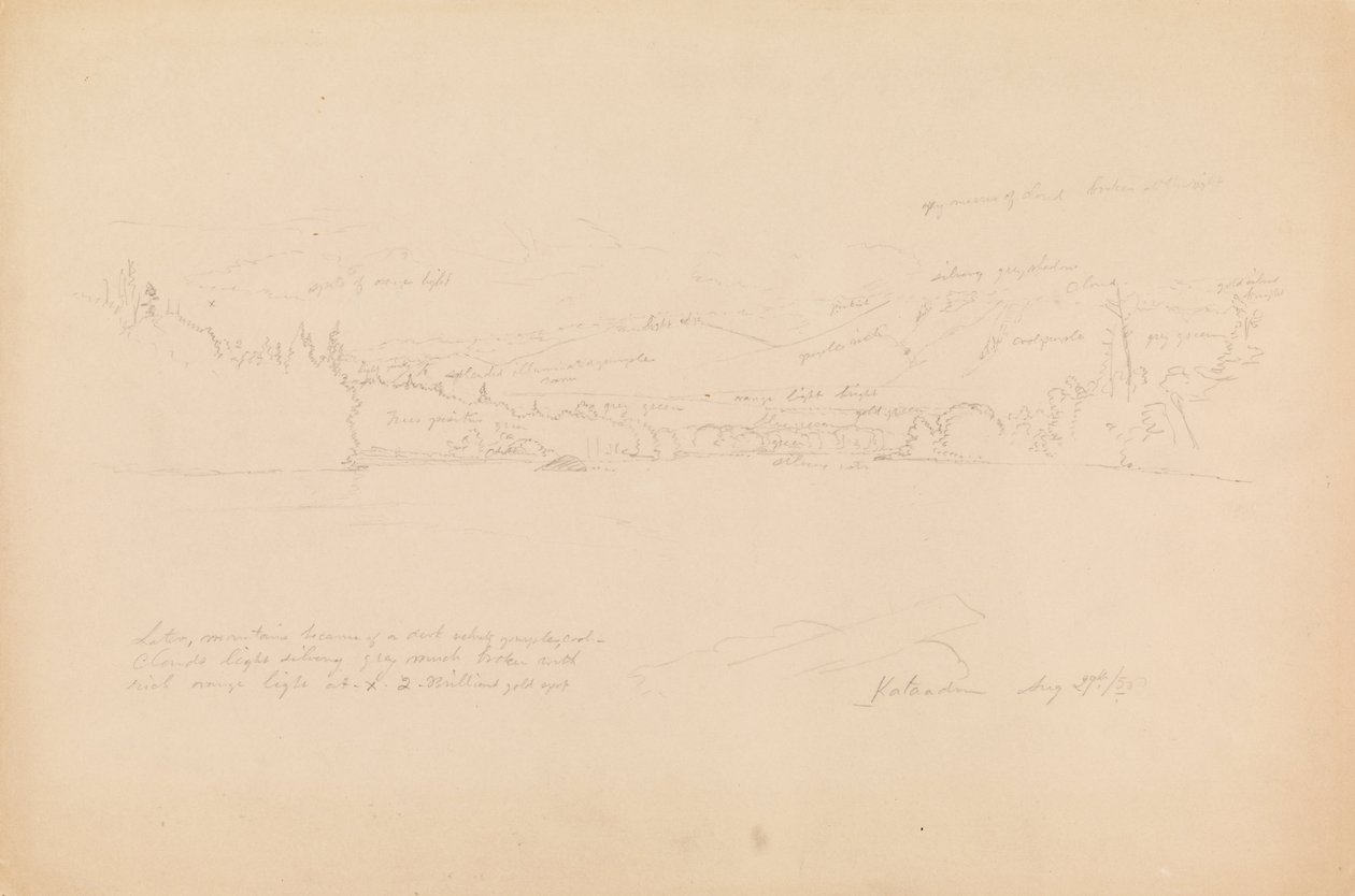 Järven ranta ja Katahdin -vuoren juurella tekijältä Frederic Edwin Church