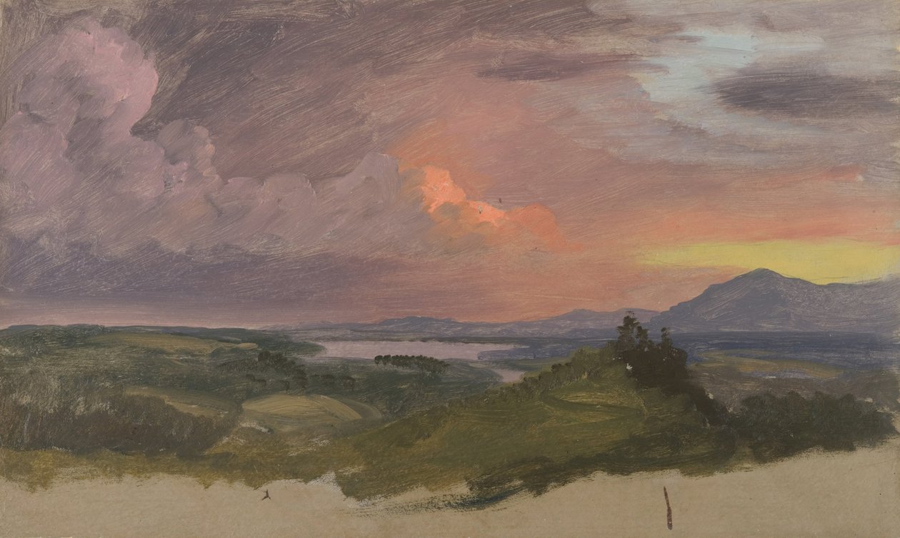 Auringonlasku Hudsonin laaksossa tekijältä Frederic Edwin Church