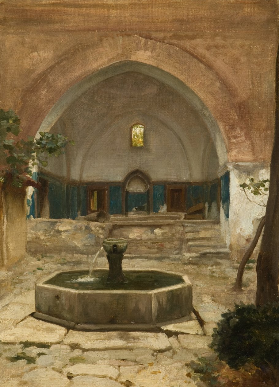 Raunioitu moskeija, Broussai, 1867 tekijältä Frederic Leighton