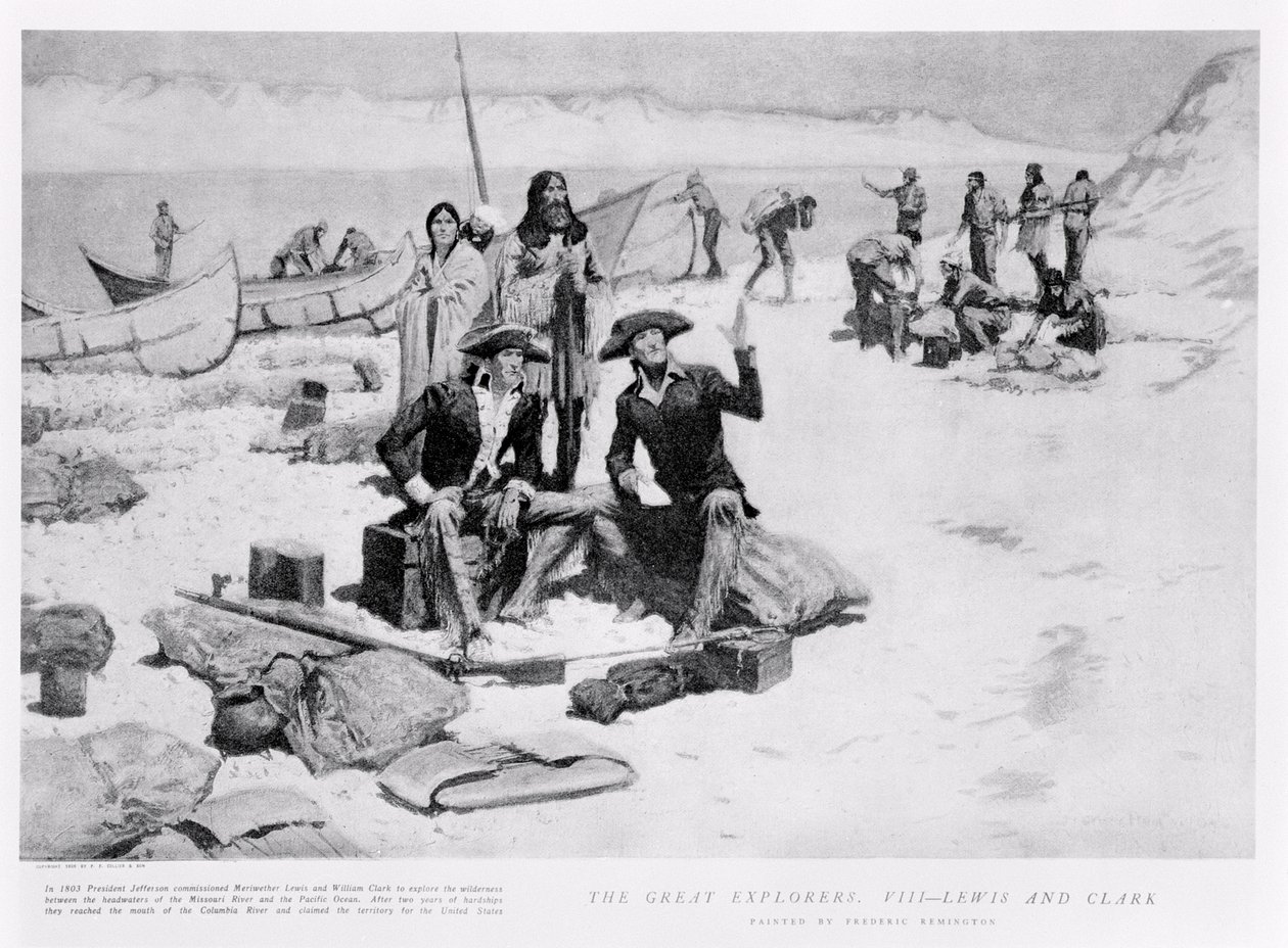 Lewis ja Clark Columbia-joen suulla, 1805, Collier