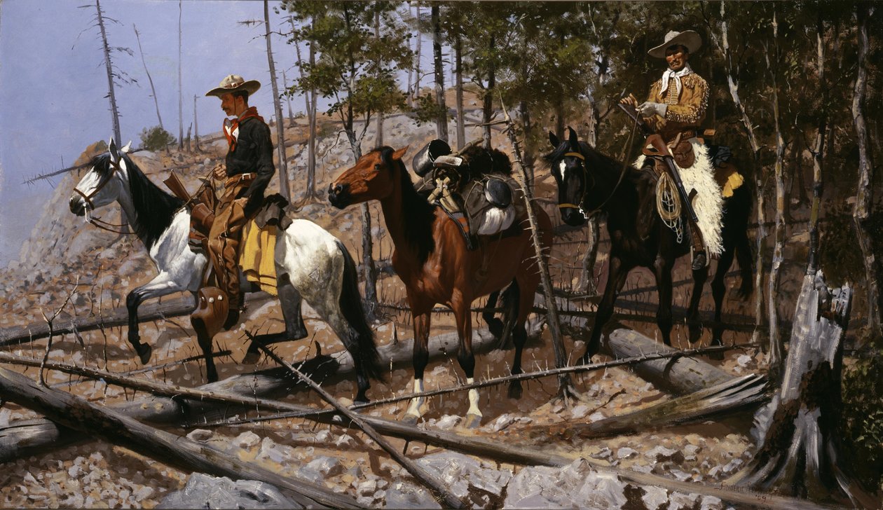 Nautakarjan etsintä tekijältä Frederic Remington