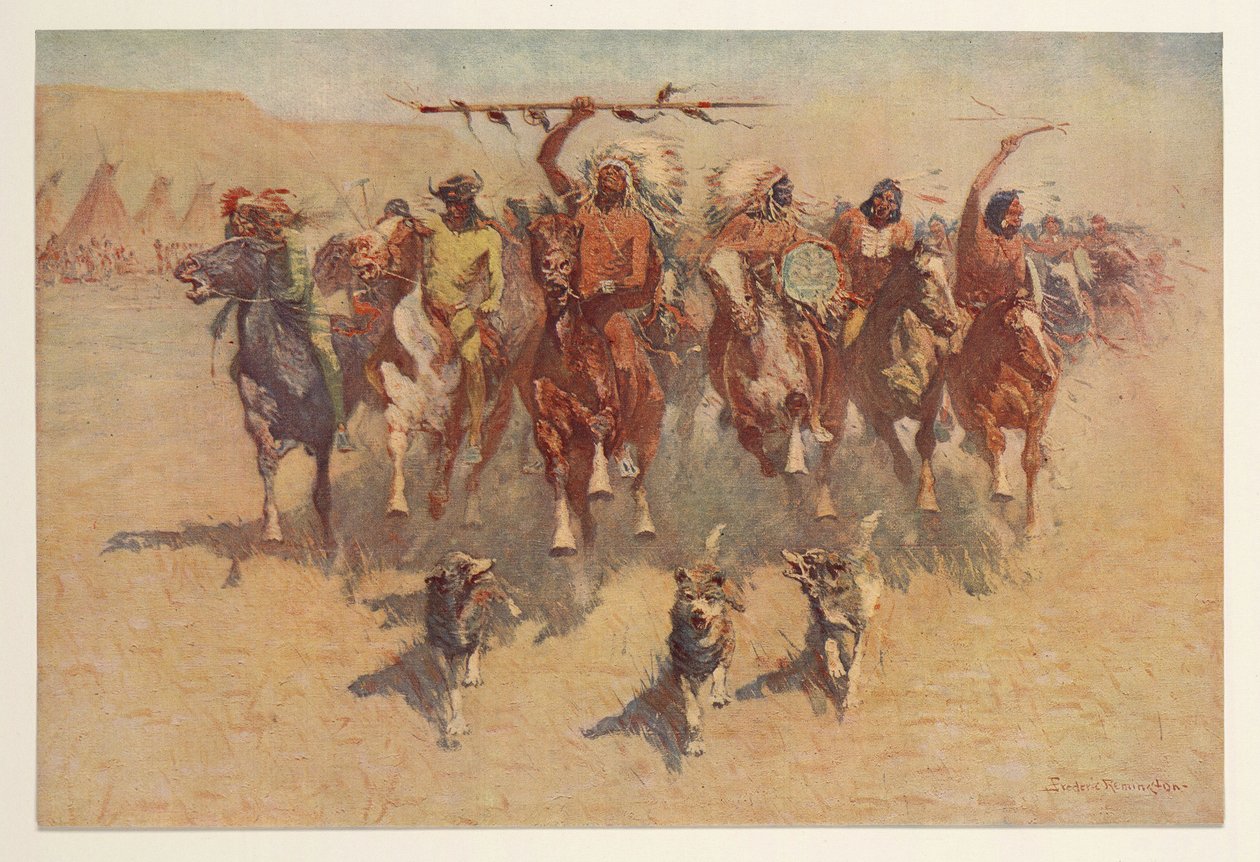 The Ceremony of the Scalps, Colliers Weekly, pub.1906 tekijältä Frederic Remington