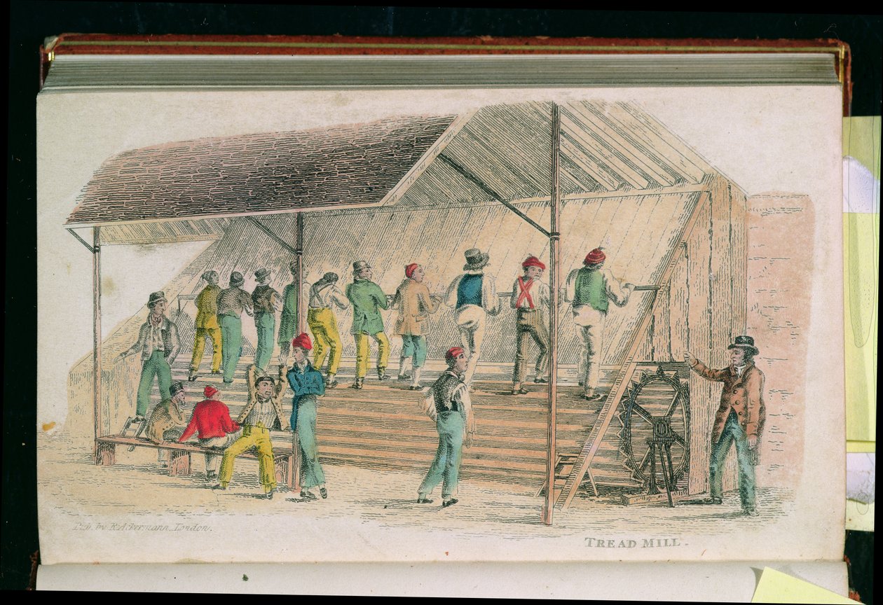 Tread Mill, Ackermannin "Maailma miniatyyrinä", pub. 1827 tekijältä Frederic Shoberl