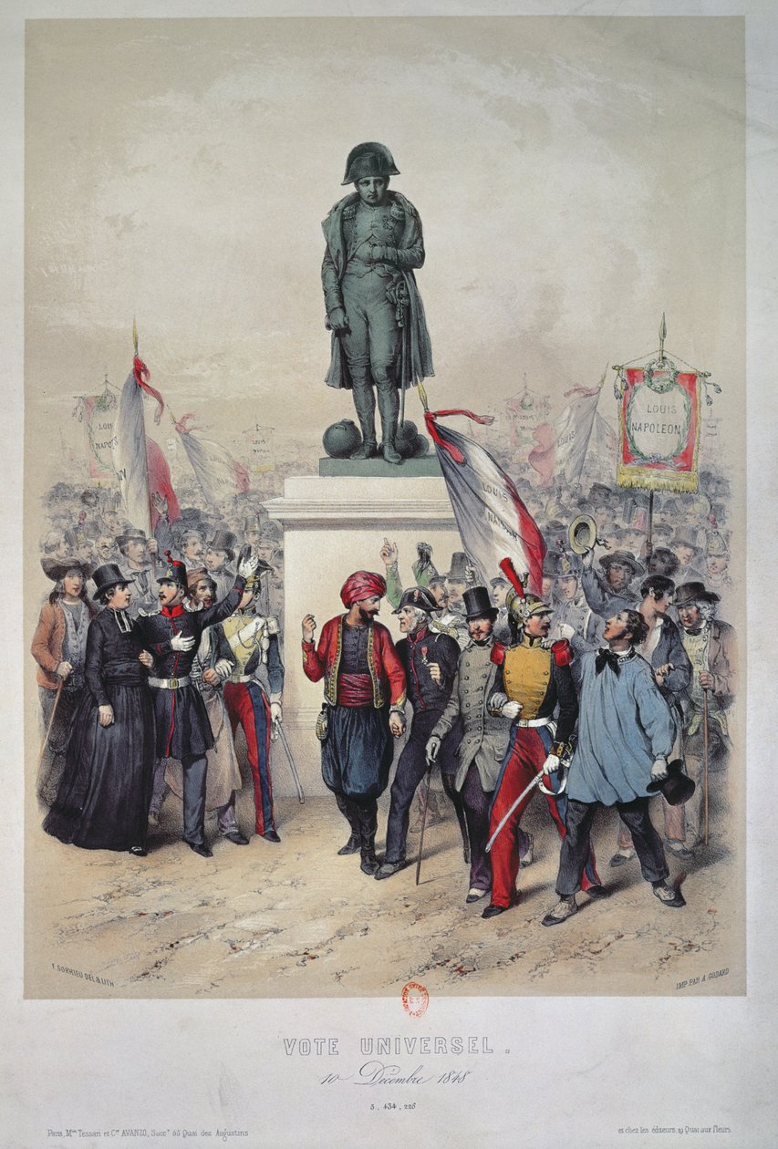 Yleinen äänioikeus, 10. joulukuuta 1848, Louis Napoleon Bonaparten (1808-73) valinta, 1848-49. tekijältä Frederic Sorrieu