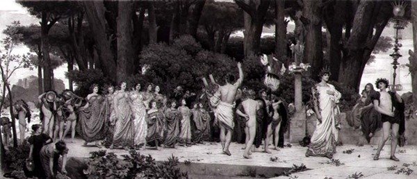 The Daphnephoria, painanut Pariisissa Photogravure Goupil, pub. Kuvataideyhdistyksen toimesta tekijältä Frederic (after) Leighton