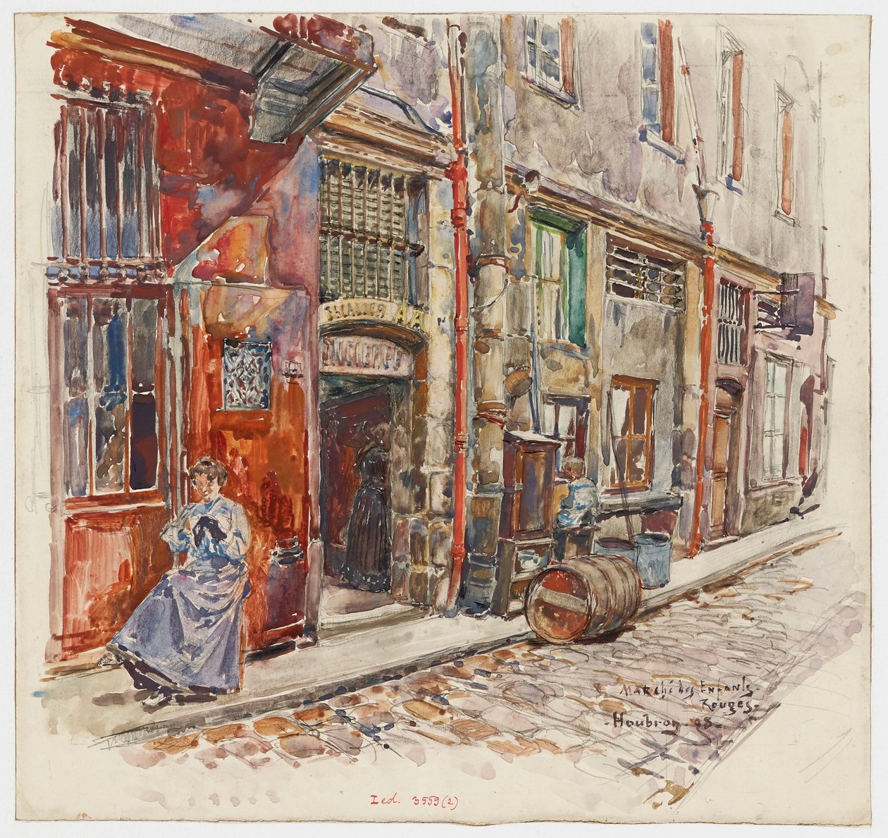 Sisäänkäynti Marché des Enfants-Rougesin A-portaisiin tekijältä Frederic Anatole Houbron