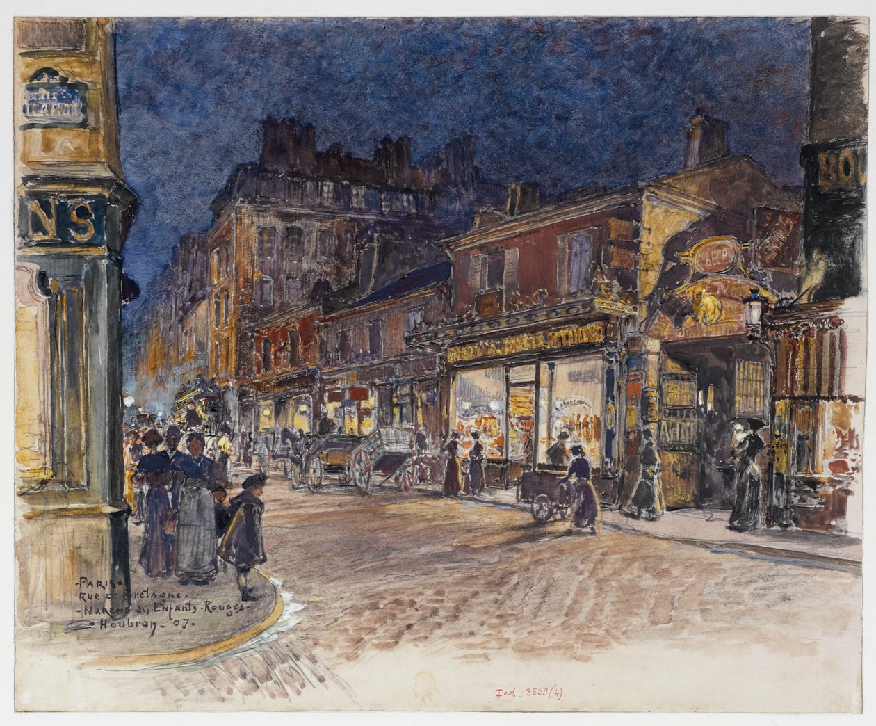 Marché des Enfants Rouges, rue de Bretagne tekijältä Frederic Anatole Houbron