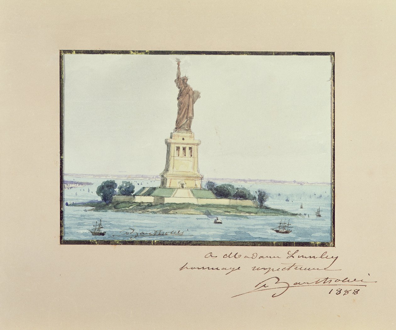 Vapaudenpatsas, Bedloe Island, New York City, 1888 tekijältä Frederic Auguste Bartholdi