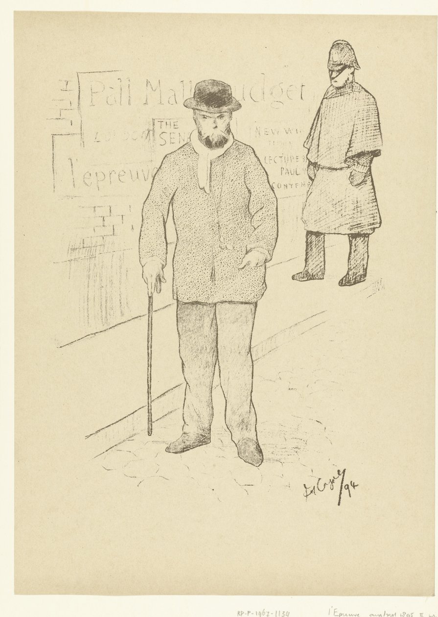 Portret van dichter Paul Verlaine Lontoossa Paul Verlaine Lontoossa The Trial (sarjan nimi) tekijältä Frederic Auguste Cazals