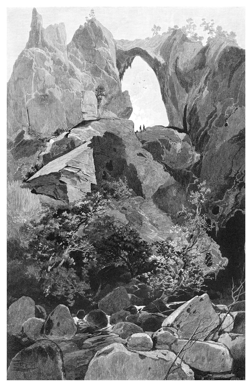 Carlotta Arch, Jenolan Caves, New South Wales, Australia, 1886. tekijältä Frederic B. Schell