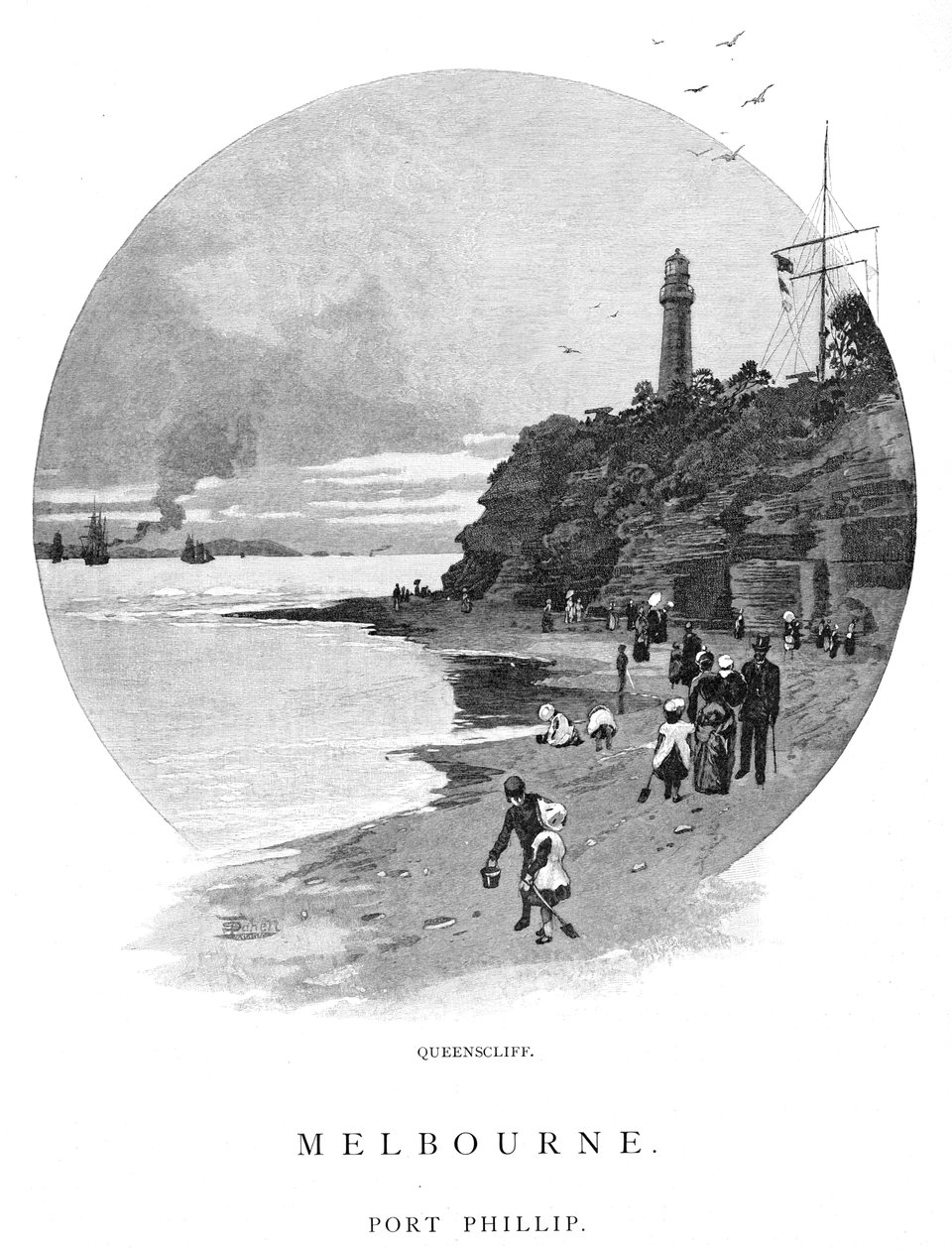 Queenscliff, Port Phillip, Victoria, Australia, 1886. tekijältä Frederic B. Schell