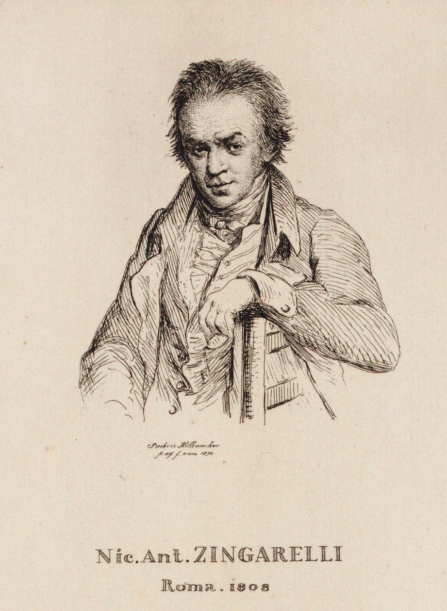 Muotokuva säveltäjä Nicola Antonio Zingarellista 1752-1837. tekijältä Frederic Desire Hillemacher