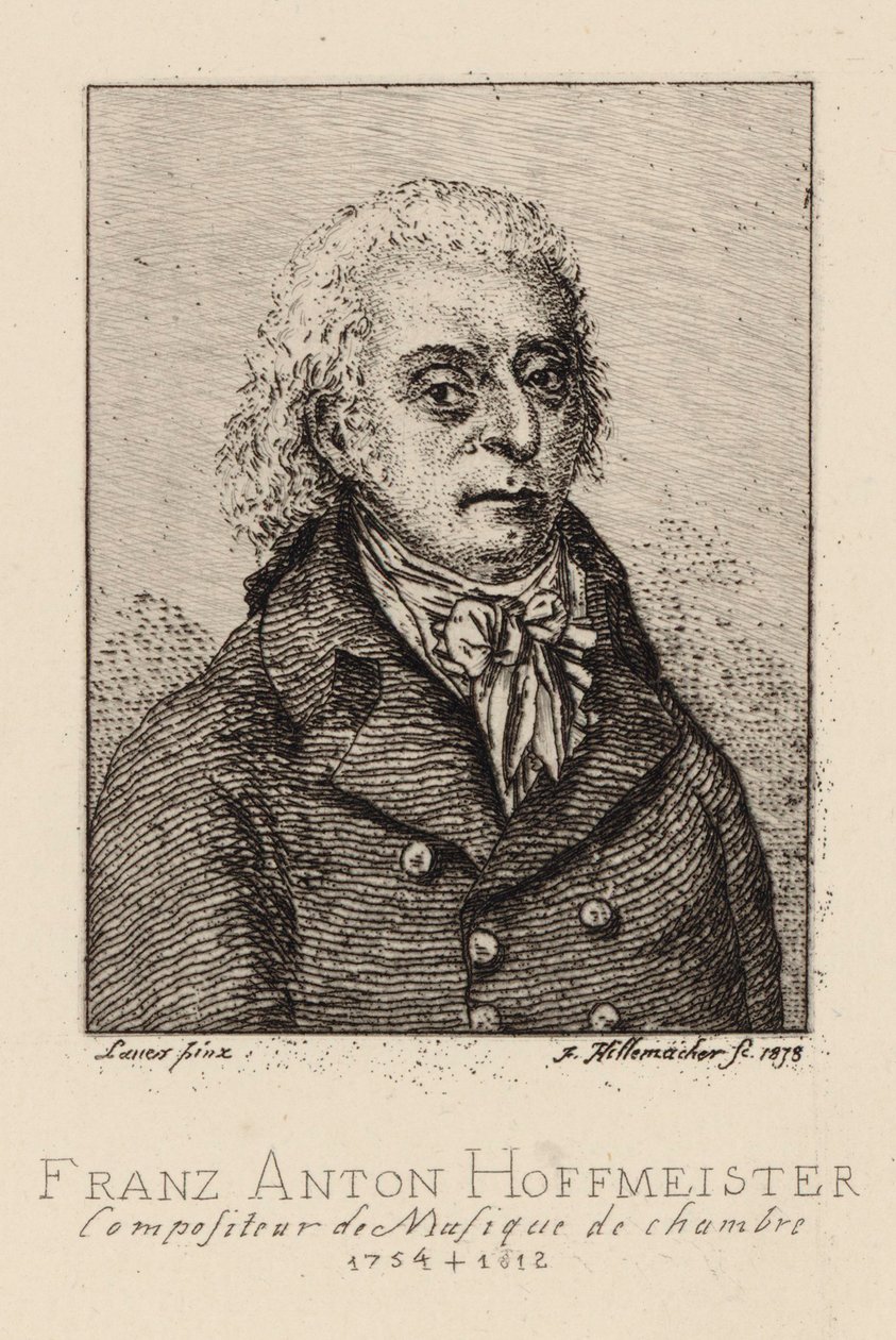 Säveltäjä Franz Anton Hoffmeisterin muotokuva 1754-1812. tekijältä Frederic Desire Hillemacher
