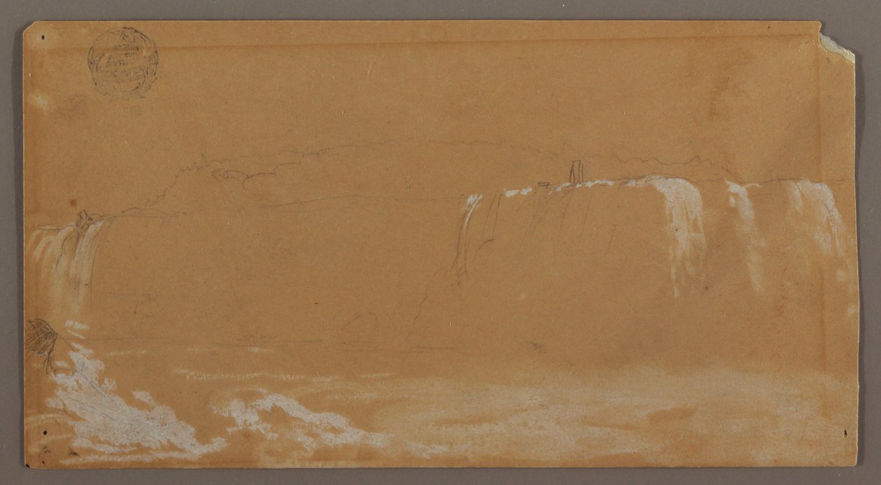 American Falls, Goat Island ja osa Horseshoe Fallsia nähtynä Niagara-joen Kanadan rannalta tekijältä Frederic Edwin Church