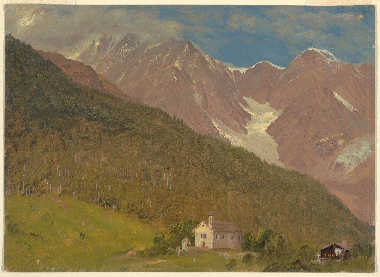 Alppien maisema Sveitsissä tekijältä Frederic Edwin Church