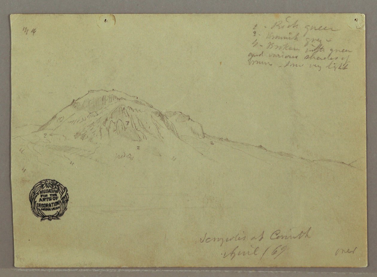 Bare Hill, Akropolis Korintissa, Kreikassa tekijältä Frederic Edwin Church
