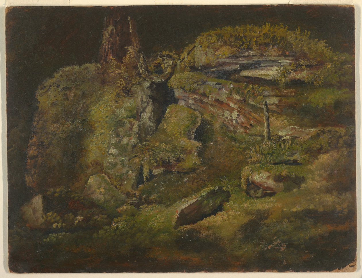 Boulder in the Woods tekijältä Frederic Edwin Church