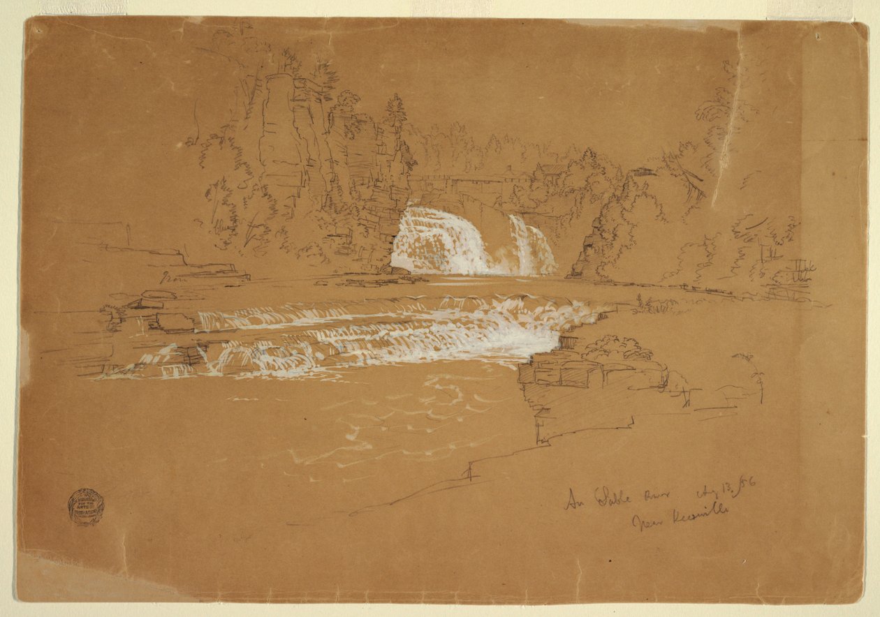 Cascades del riu Ausable, prop de Keeseville, finlandès de Nova York tekijältä Frederic Edwin Church