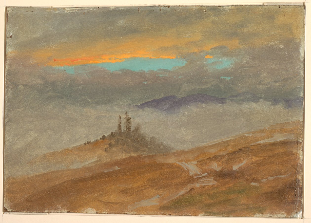 Pilvitutkimus, talvimaiseman yläpuolella tekijältä Frederic Edwin Church