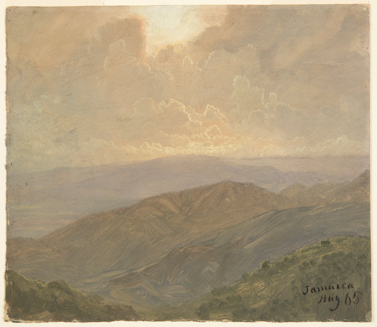 Pilvinen taivas, Jamaika tekijältä Frederic Edwin Church